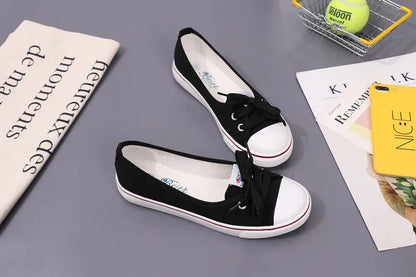 Canvas Small White Shallow Cut Summer Flat Sport Casual Ladies Soft Sneakers Platform Zapatillas De Mujer Tenis Women Luxury