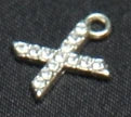 10pcs /26pcs pieces silver English letters drill metal pendant DIY fashion necklace bag pendant earrings material 10pcs X