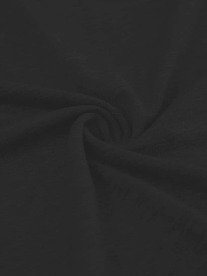 Plus - Size Women's Black T-Shirt with Dancing Skeleton Print - Soft Comfortable Fabric - Suitable for Home & Outdoor Wear