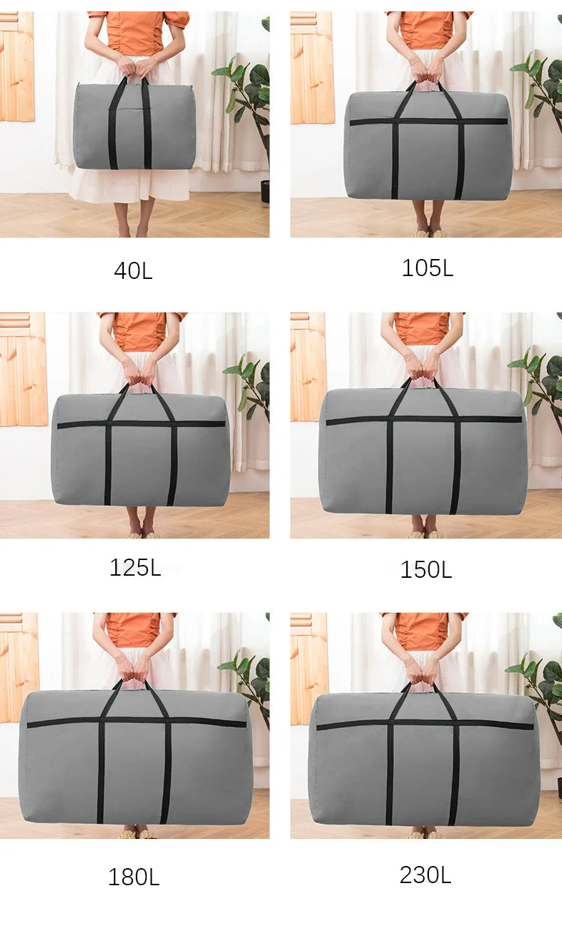 Extra Large Waterproof Moving Luggage Bags Laundry Shopping Bag foldable luggage travel bag Thin Oxford Cheap Quilt Organizer