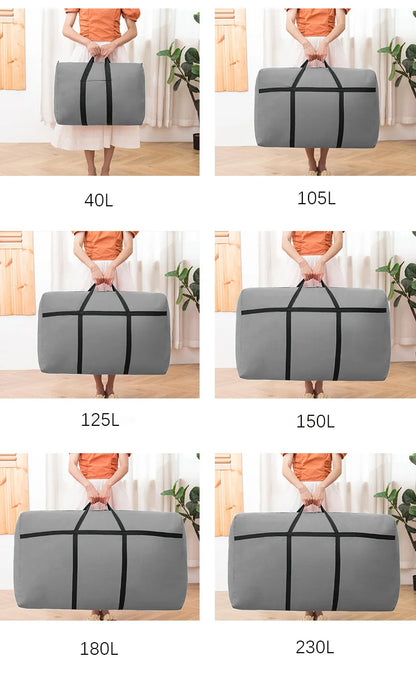 Extra Large Waterproof Moving Luggage Bags Laundry Shopping Bag foldable luggage travel bag Thin Oxford Cheap Quilt Organizer