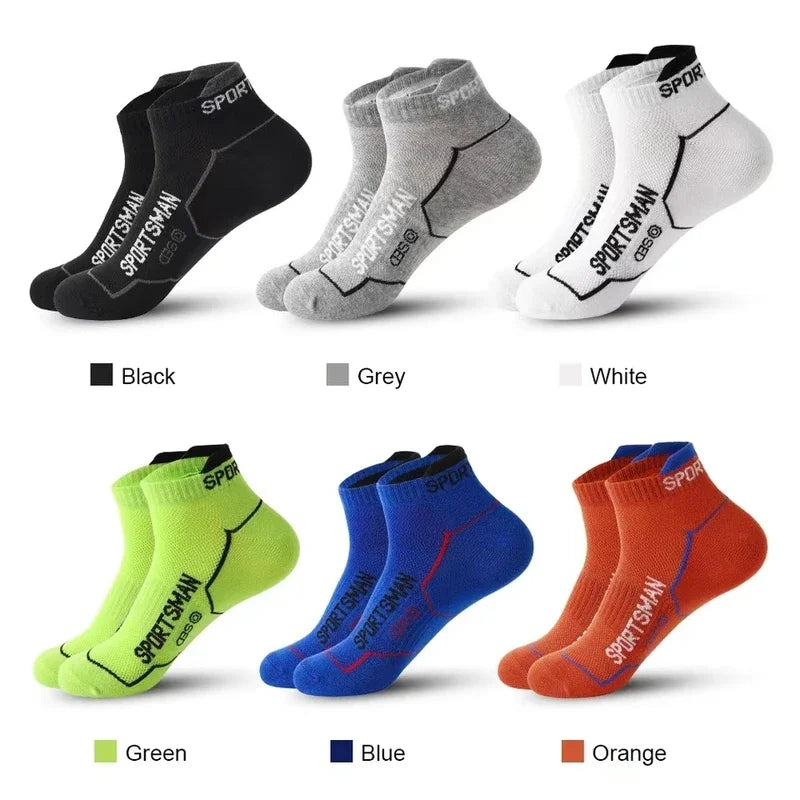 5 Pairs sport Socks High Quality Men's Summer Man Short Socks Breathable Ankle Socks Cotton Black Thin Cut Run Men Socks