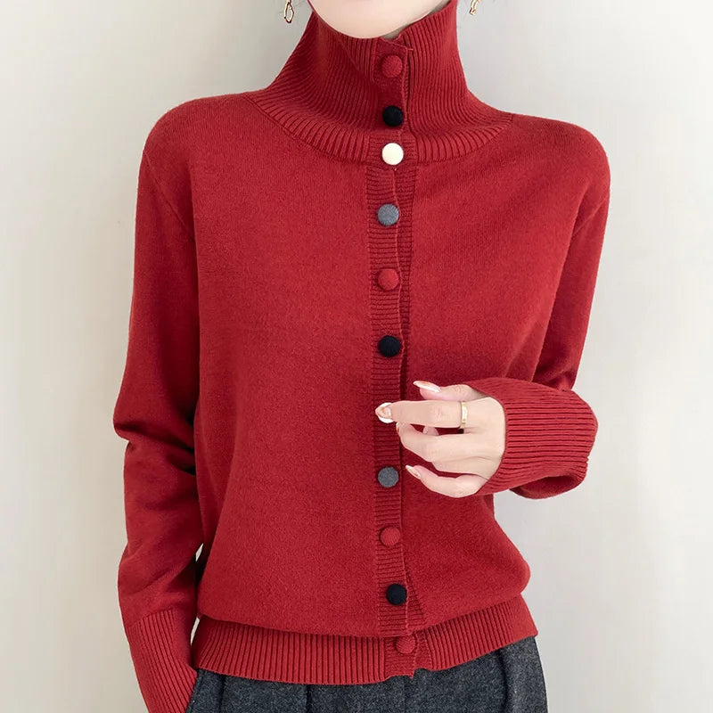 2024 New Cashmere Cardigan Women Long Sleeve Sweaters Cashmere Cardigan Autumn Winter Women Knitwear Fashion Coat