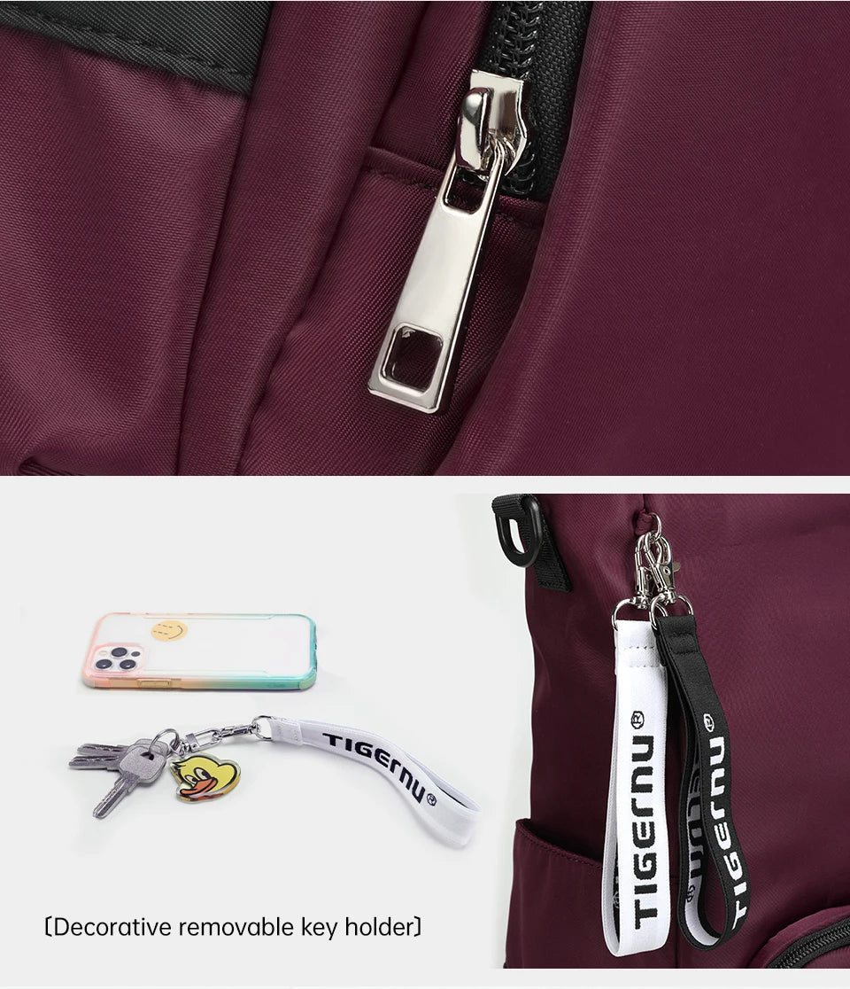 Tigernu Fashion 3 In1 Women Backpack Bag Leisure Tote Bag Shoulder Bag Light Weight College High School Bag Girls Handbag Female