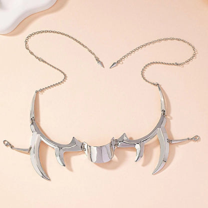 Punk Irregular Mask Gothic Mechanical Alien Fluid Face Accessories Metal Earrings for Women Men Halloween Party Jewelry