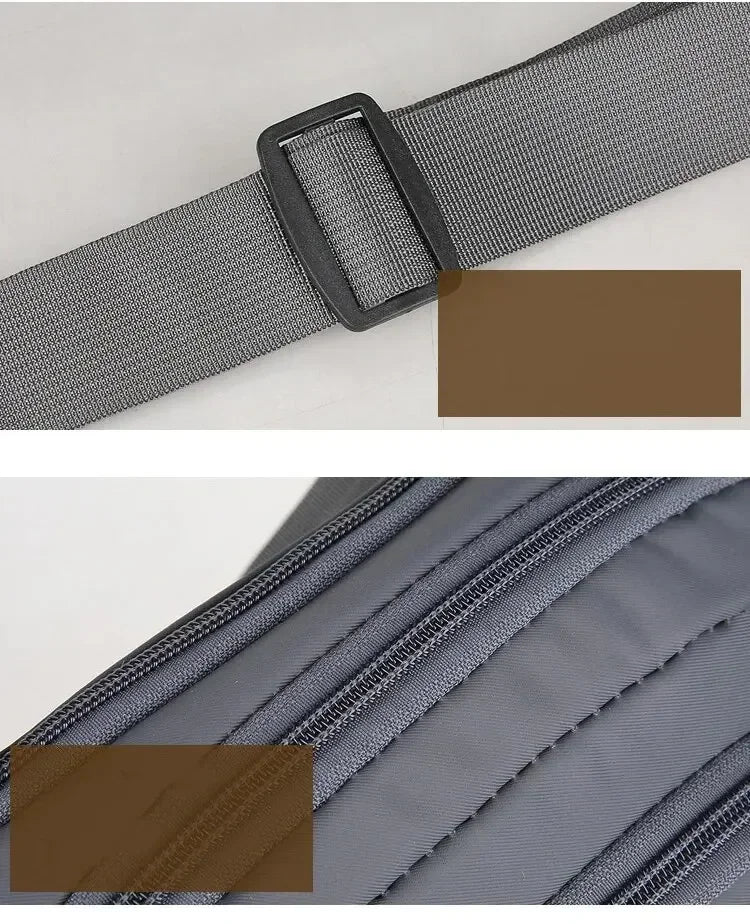 Men Canvas Fit Waistpack Mobile Fanny Waist Packs Men's Sports Outdoor Leisure Running Anti Theft Ultra Thin Invisible Waist Bag