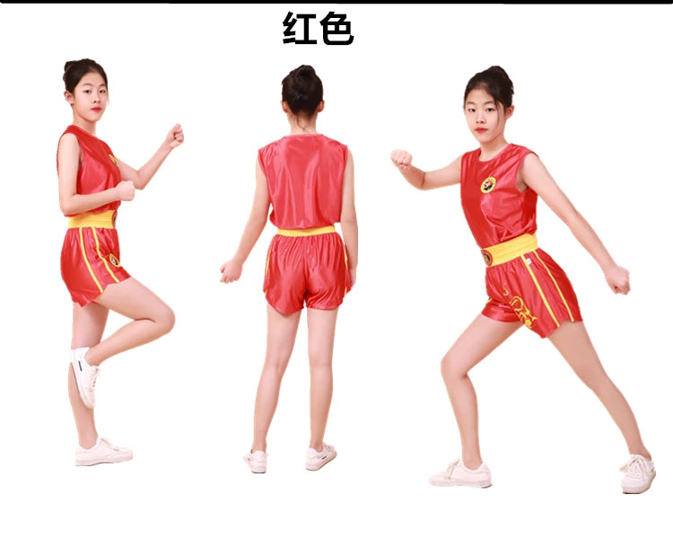 Unisex Boxing Uniform Sanda Suit Kongfu Uniform Wushu Clothing Martial Arts Performance Costume for Children Adult Badiee Stylez
