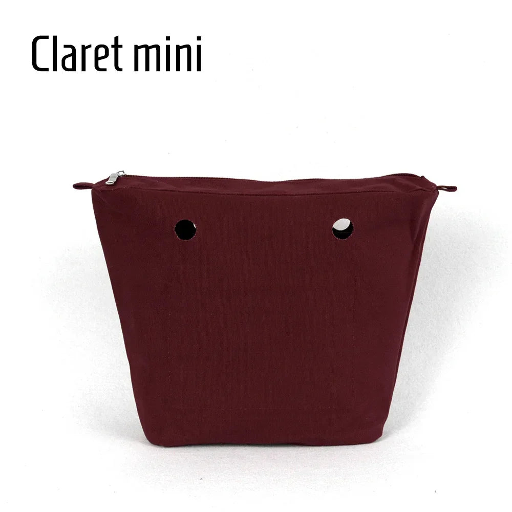 TANQU New Waterproof Inner Bag Organizer Insert Zipper Pocket for Classic Mini Obag Canvas Material for O Bag Claret mini CHINA