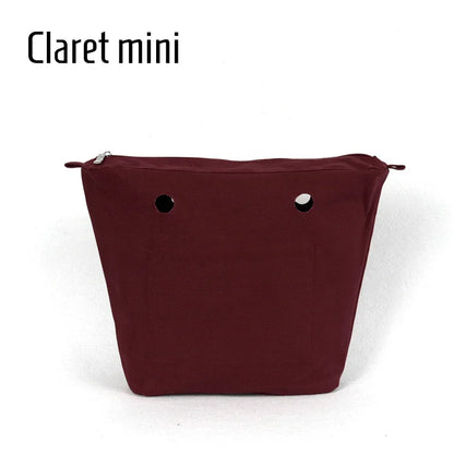 TANQU New Waterproof Inner Bag Organizer Insert Zipper Pocket for Classic Mini Obag Canvas Material for O Bag Claret mini CHINA