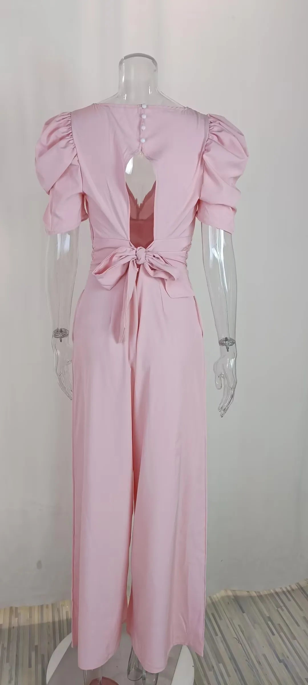 Women's Jumpsuit 2025 Autumn New Fashion Solid Color Full Sexy Clothing V-neck High Waist Loose Wide-leg Jumpsuits Playsuit Badiee Stylez