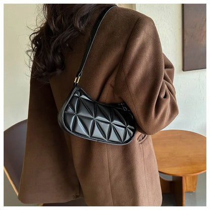 Mini Fashion Female Underarm Shopping Bag Retro Casual Women Totes Shoulder Bags Female Leather Solid Color Handbag for Women
