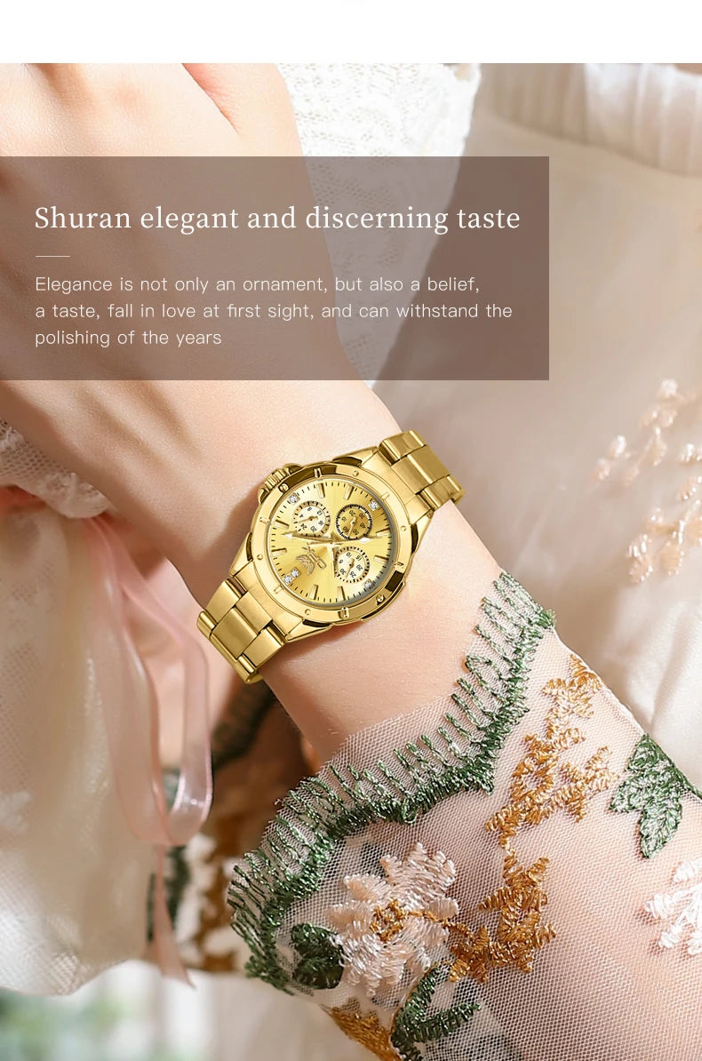 OPK 6001 Women's Watches Original Quartz Watch Waterproof Multifunctional Chronograph Ladies Watches Girls Gifts Reloj Mujer