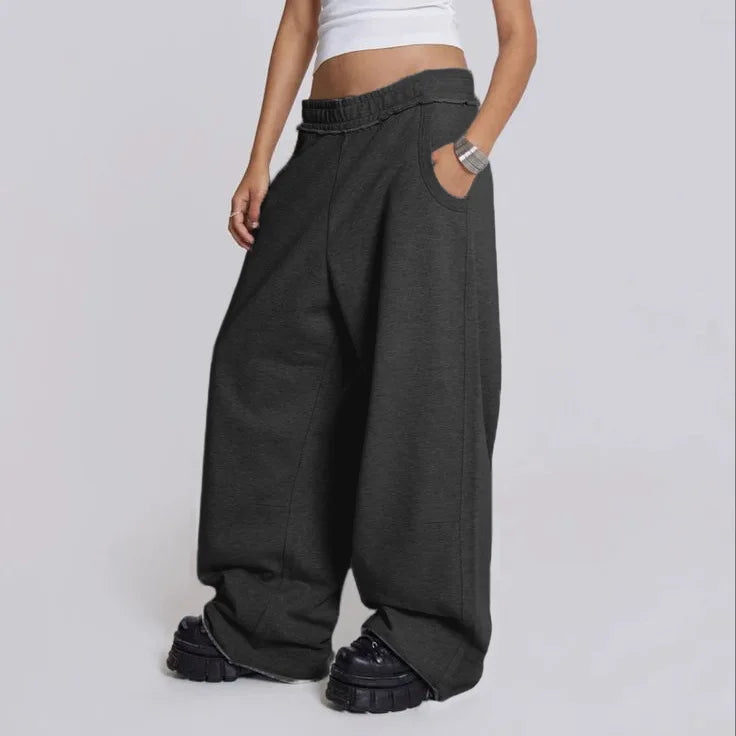 Women Baggy Sweatpants Casual Y2K Hip Hop Grunge Wide Leg Hole Loose Ripped pants Oversized Streetwear Trousers Badiee Stylez