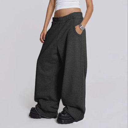 Women Baggy Sweatpants Casual Y2K Hip Hop Grunge Wide Leg Hole Loose Ripped pants Oversized Streetwear Trousers Badiee Stylez