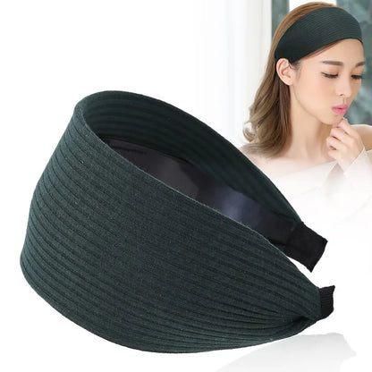 Wide-Brimmed Non-Slip Headband Women's Short Hair Simple Hair Clip Cover Gray Hair Fashion Temperament Hair Pressing Headwear
