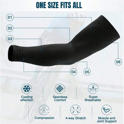 3Pairs Fashion Sun Ice Silk Sleeves Unisex Summer Sun Protection Arm Sleeves Suitable for Outdoor Riding, Driving, Fishing Badiee Stylez