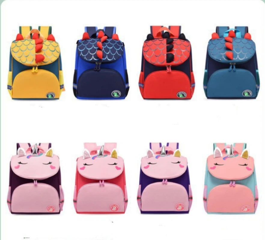 Personalized Name Kindergarten Schoolbag for Boys and Girls Cute Cartoon Backpack Dinosaur Embroidery Children's Bag