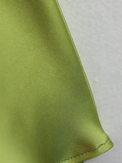 2023 Summer New Women's Dress Tanksilk-satin Feeling Sleeveless Dress 9588 Western Style Fashion