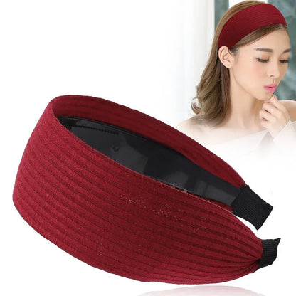 Wide-Brimmed Non-Slip Headband Women's Short Hair Simple Hair Clip Cover Gray Hair Fashion Temperament Hair Pressing Headwear