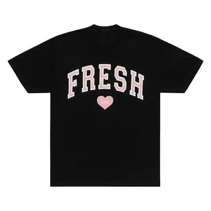 Fresh Love Varsity T-shirt Crewneck Short Sleeve Tee Tops Harajuku Streetwear Women and Men Fashion Clothes Sturniolo Triplets