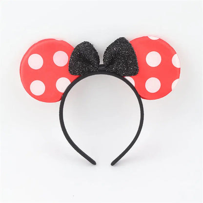 Knot Accessories Minnie Hairbands Favors Mom Lovely Ears Kids Mickey Headbands Hair Boys Party Sequin Baby Birthday Bows Girls