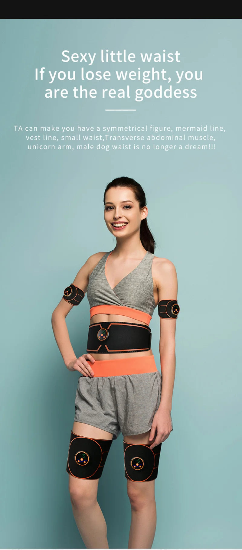 Abs Belt Abdominal Trainer EMS Muscle Stimulation Electric Exerciser Toning Belts For Leg Arm Workout Fitness Home Gym Equiment