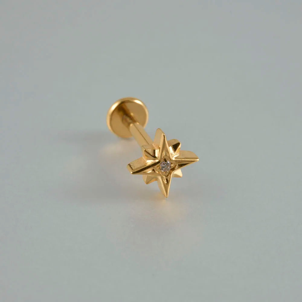 ASTM F136 Solid Titanium Internally Threaded Cross Cz Cartilage Earrings Stud Helix Tragus Lobe Piercing Labret Lip Ring Jewelry 8 CHINA 1.2x8mm (1PC)