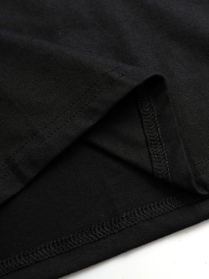 Cotton Blend Short Sleeve ME Letter Print Crop T-Shirt - Soft Semi-Sheer Micro Elasticity Crew Neck Sexy Style