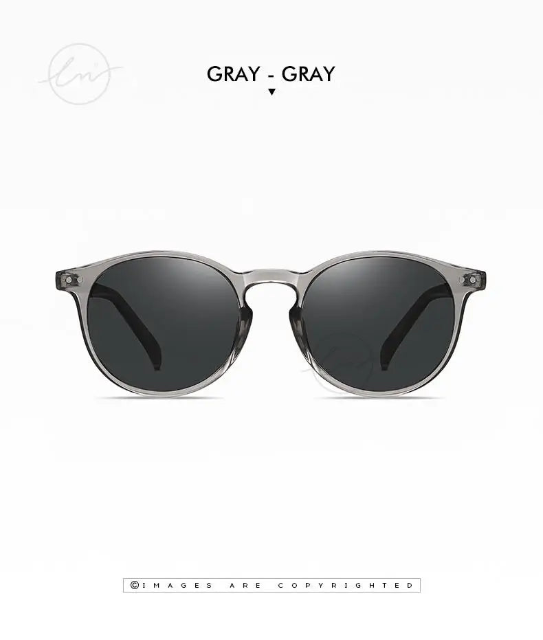 LM Retro Round Sunglasses Women Men Ultralight TR90 Polarized Unisex Driving Shades Vintage Sun Glasses UV400 Gafas De Sol