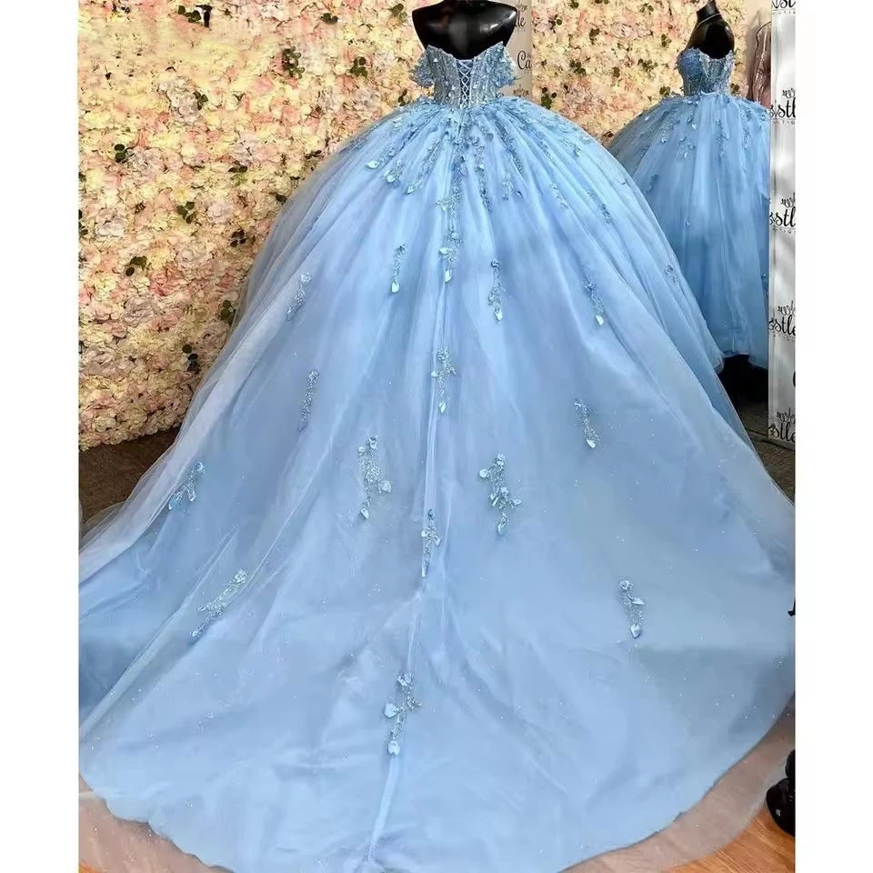 Shinny Party Dress 15 Quinceanera Dresses Ball Gown Luxury 15 Year Old Dress Formal Dress For 15 Years Party Customized Badiee Stylez