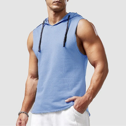 Solid Color 2025 Brand New Men's Tank Tops Vest Sleeveless Tees For Male Hooded Man Vests Tops Hip Hop Men Tank Top T shirt Mens Picture color 3