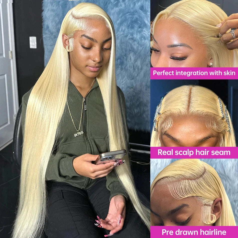 Wiggogo 613 Hd Lace Frontal Wig 13X4 13X6 Hd Lace Wig Blonde Lace Front Human Hair Wigs Straight Lace Front Wigs Human Hair