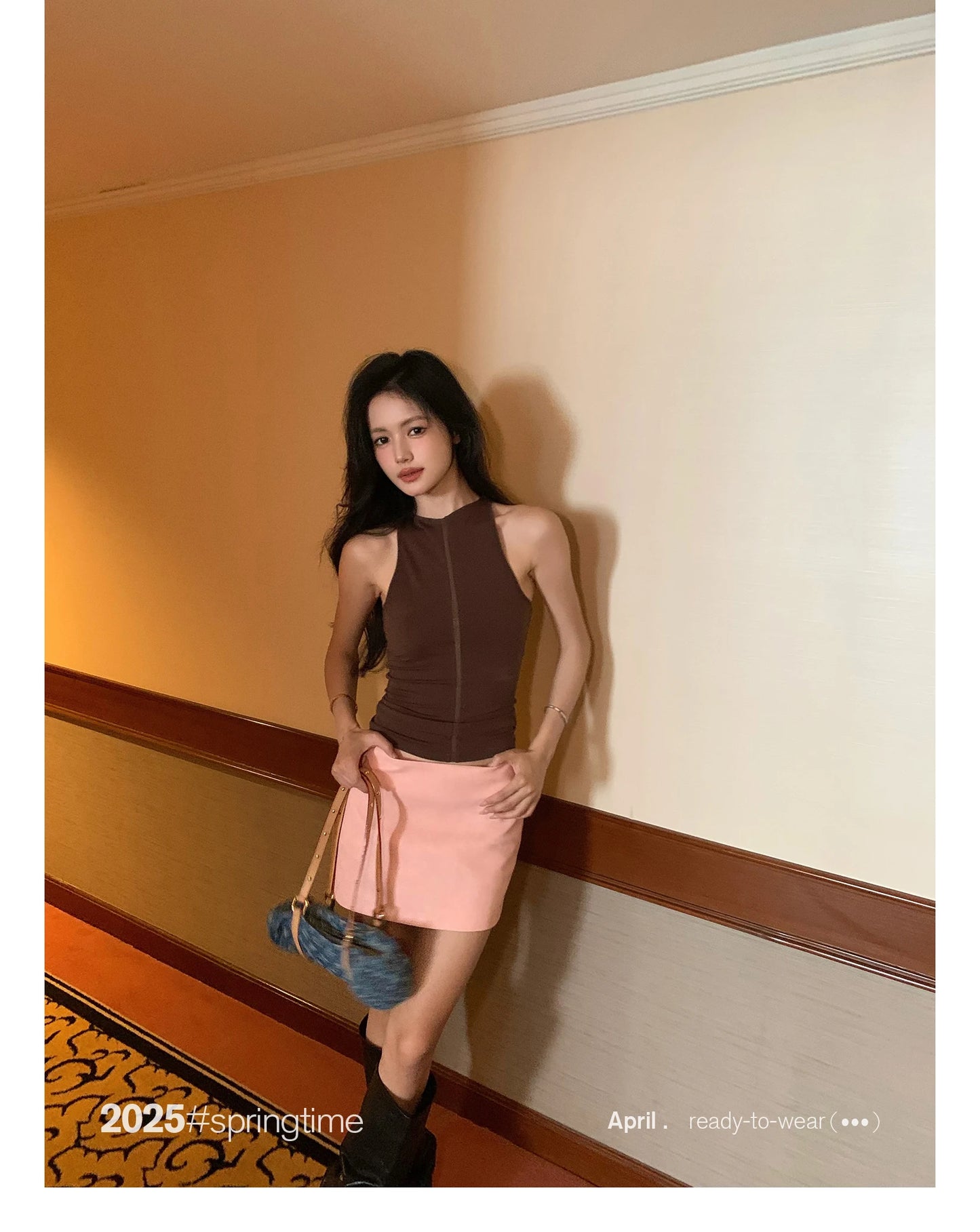 Lautaro Spring Summer Pink Soft Pu Leather Mini Skirt Women with Low Waist Short Luxury Chic A Line Clothes Korean Fashion 2025