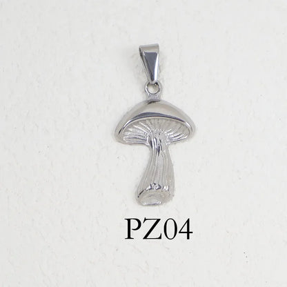 RHYSONG Geometric Stainless Steel 18K Gold Plated Snake Cross Palm Conch Mushroom Pistol Pendant For Women Diy Findings Jewelry 04-SV