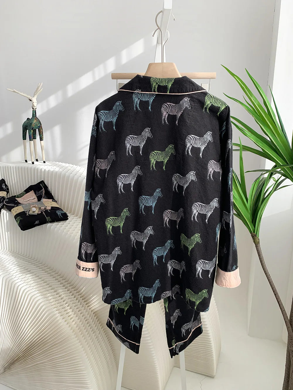 Women's Winter Pyjama Suit Print Long Sleeve Turn Down Collar Female Clothes 100% Cotton Single Breasted Sleepwear for Female