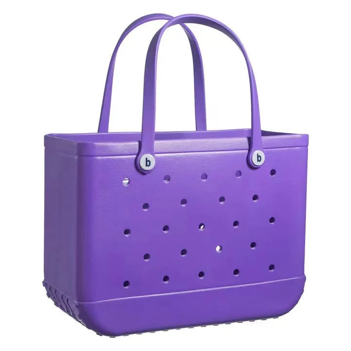XL Eva Beach Boggs Bag Waterproof Extra Large Tote Bag Beach Basket Women Picnic Handbag 48cm XL Tote Bag Rubber shopping Bags Purple XL