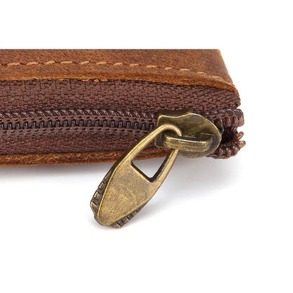 New Cow Leather Men's And Women's Change Vintage Coin Bag Headphone Purse Storage Mini Bag For Man And Woman