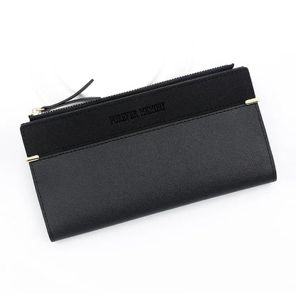 Long Purses For Women Wallet New Fashion Long Coin Purse Card Holder Small Ladies Wallet Female Hasp Mini Clutch billetera bolas black2 CHINA