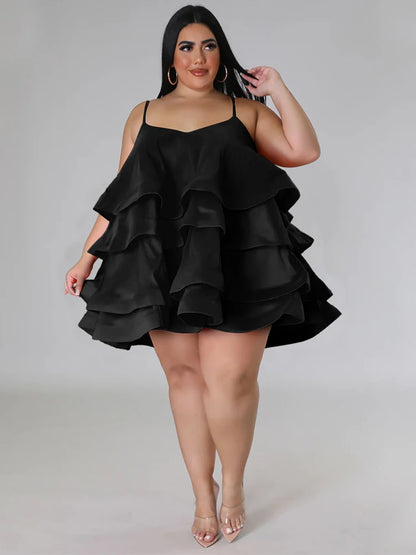 Elegant Chic Large Women Dresses Satin Summer Sexy Party Dress Strap Sleeveless Loose Plus Size Dresses Wholesale Dropshipping black