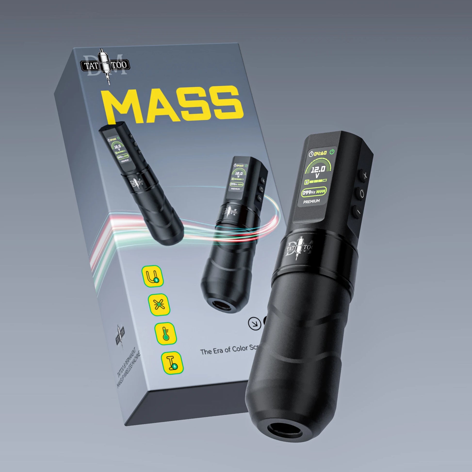 DM Wireless Tattoo Machine Kit Tattoo Pen Kit 4.0MM Stroke 1500mAh High-Capacity Battery For Permanent Makeup Tattoo Gun Kit