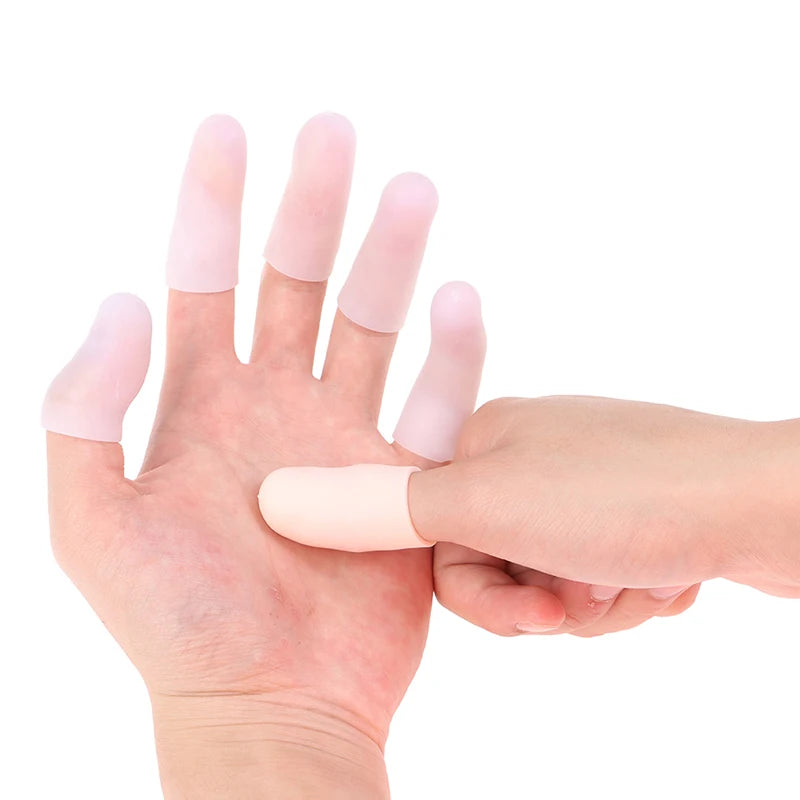 10 Pcs Silicone Finger Cot Gel Finger Protector Fingers Brace Support Gloves For Feneral toe / finger protection