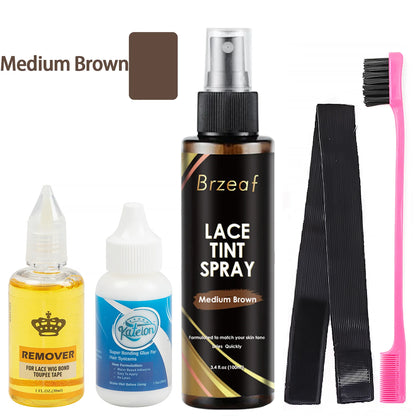 Wig Glue Spray for Front Lace Wig Lace Melting Spray for Wigs Melting Spray Lace Bond Spray Lace Glue Kit Wig Install Kit