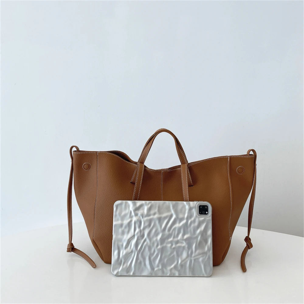 MOODS Branded Underarm Shoulder Bags For Women 2024 Latest Luxury Designer Handbags Soft PU Leather Large Capacity Shopping Tote