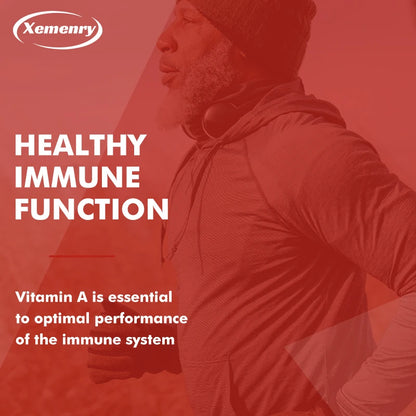 Vitamin A Capsules 10000IU - Supports Healthy Skin & Eyes, Antioxidant Activity & Immune System Function