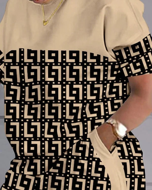 Women's T-shirt+Hot Pants Two Piece Set 2024 Summer Fashion Casual Printing Quick Drying Sports Fitness Top Shorts Female Suit