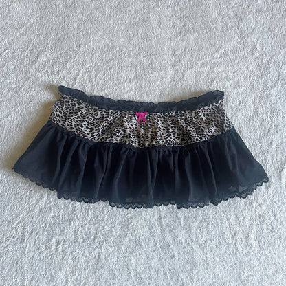 Unique Rock Gothic Aesthetics Mesh yarn Y2K Dress Harajuku Hip Hop Fashion Braces skirt Punk Streetwear A-line skirt Dark style Hei 1