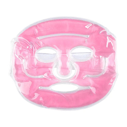 Cold Face Eye Mask Ice Pack Reduce Face Puffy, Dark Circles, Gel Beads Hot Heat Cold Compress Pack, Face SPA for Women Sleeping pink