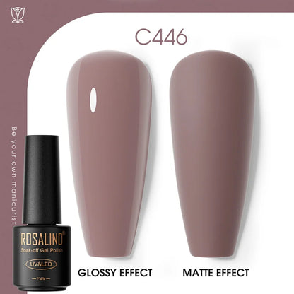 ROSALIND Hot-sale Bottle Gel Nail Polish Vernis Semi Permanent Primer Top Coat Bright Classic For Nail Art Design LED/UV Lamp C446