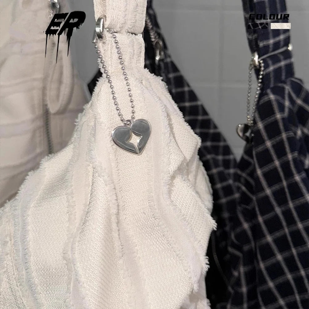 Casual Large Capaci Canvas Tote Bag Dstring Single oulder Folded Woven Handle Quali Crossbody Bag Faionable Trendy