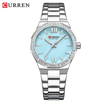 CURREN 2025 Casual Ladies Quartz Wrist Watch Luminous Bracelet Women Watch Clock Luxury Brand Design Women Montre Femme Reloj silver green